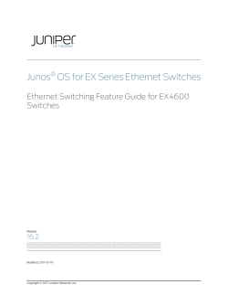 Junos&reg; OS for EX Series Ethernet Switches