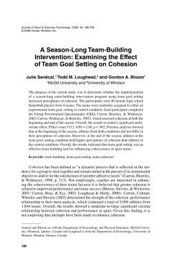 A Season-Long Team-Building Intervention