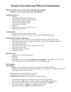 Patient Assessment and Physical Examination