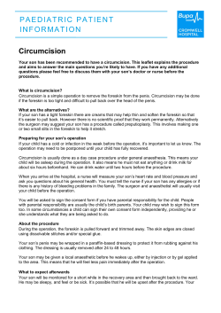 Paediatric - circumcision