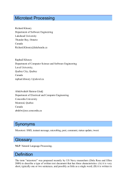 Microtext Processing Synonyms Glossary Definition
