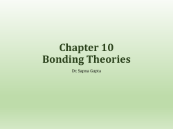 Power Point - 2 Bonding Theory