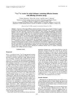 40Ar/39Ar results for alkali feldspars containing