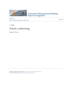 Artistic codemixing. - ScholarlyCommons