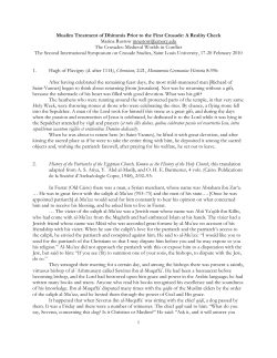 Muslim Treatment of Dhimmis Prior to the First Crusade: A Reality