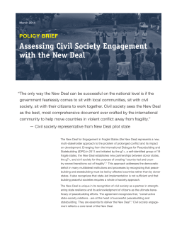 Assessing Civil Society Engagement with the New Deal