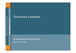 Slides: Disclosure Examples