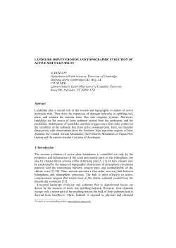 LANDSLIDE-DRIVEN EROSION AND TOPOGRAPHIC EVOLUTION