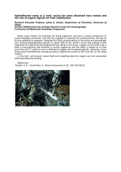 Hydrothermal vents as ax