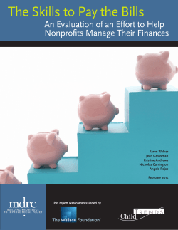 The Skills to Pay the Bills: An Evaluation of an Effort to Help