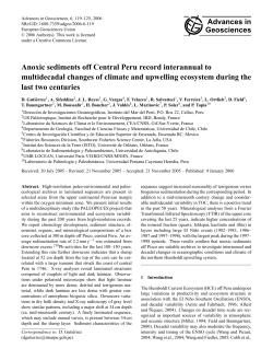 Anoxic sediments off Central Peru record interannual