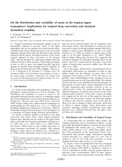 On the distribution and variability of ozone in the tropical upper