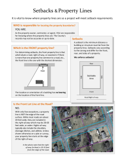 Setbacks and Property Lines
