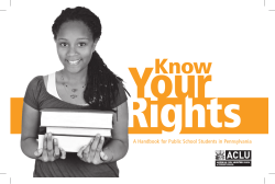 A Handbook for Public School Students in Pennsylvania
