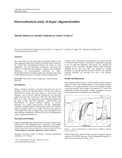 Electrochemical study of hepta&ndash;oligonucleotides