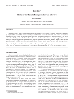REVIEW Studies of Earthquake Energies in Taiwan: A Review
