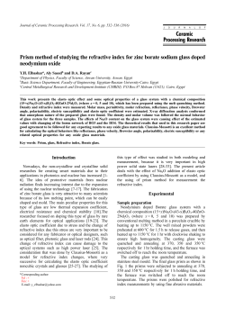 Prism method of studying the refractive index for zinc borate sodium