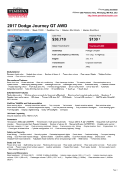 2017 Dodge Journey in Winnipeg, MB | Pembina Chrysler