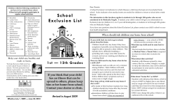 Is your child too ill to attend school?