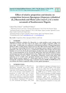 Effect of relative proportion and density on competition between