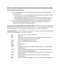 (AFO) and Concentrated Animal Feeding Operation (CAFO)