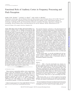 Functional Role of Auditory Cortex in Frequency Processing and