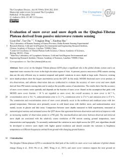 Evaluation of snow cover and snow depth on the Qinghai