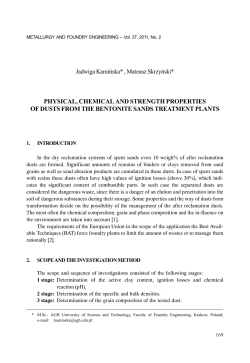 physical, chemical and strength properties of dusts from the