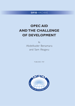 opec aid and the challenge of development