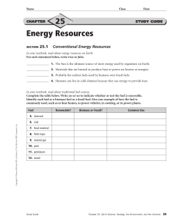 Energy Resources