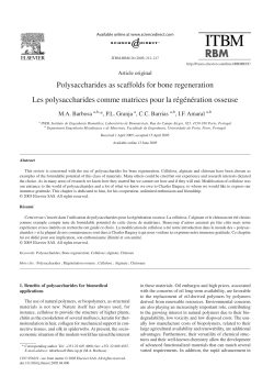 Polysaccharides as scaffolds for bone