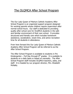 ASP Overview - Our Lady Queen of Martyrs Catholic