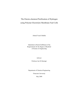 The Electro-chemical Purification of Hydrogen