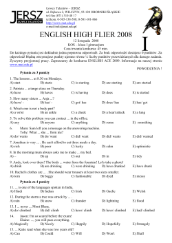english high flier 2008