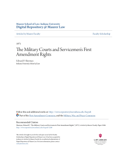 The Military Courts and Servicemen`s First Amendment Rights