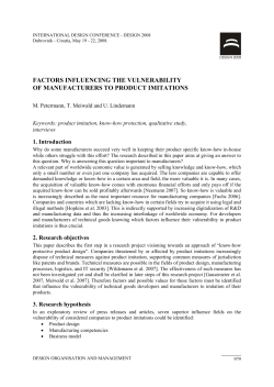 FACTORS INFLUENCING THE VULNERABILITY OF