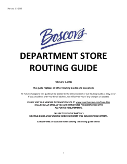 department store routing guide