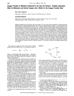 Oxygen Transfer to Ethylene Catalyzed by the Ag