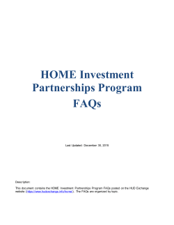 HOME FAQs - Community Housing Development