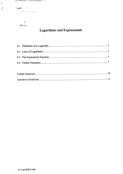 Logarithms and Exponentials