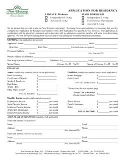 Application and Physicians Statement