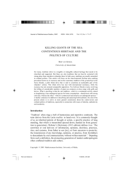 killing giants of the sea: contentious heritage and the