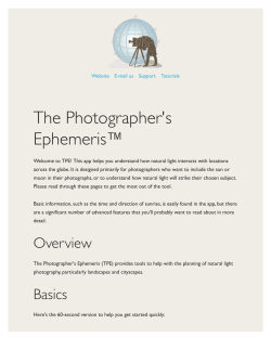 The Photographer`s Ephemeris