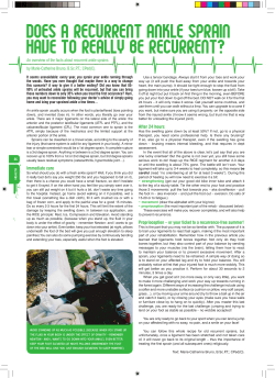 does a recurrent ankle sprain have to really be