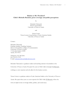 Madam or Mr. President? Chile`s Michelle Bachelet, press coverage
