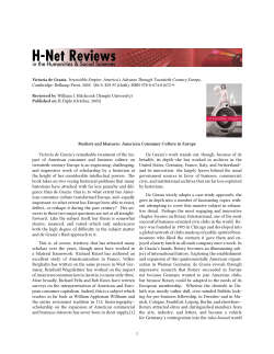 Markets and Manners: American Consumer Culture in Europe - H-Net
