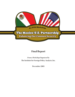 Mexican Workshop Report.indd - Institute for Foreign Policy Analysis