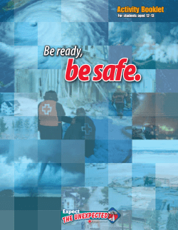 Activity booklet - Canadian Red Cross