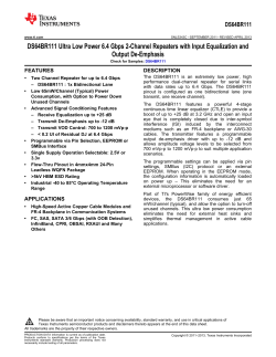 DS64BR111 Ultra Low Pwr 6.4 Gbps 2