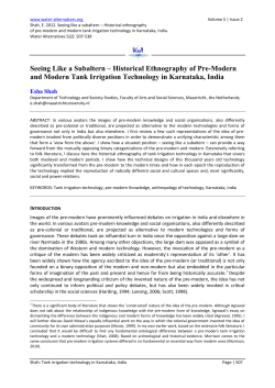 Seeing Like a Subaltern &ndash; Historical Ethnography of Pre